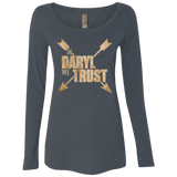 T-Shirts Vintage Navy / Small In Daryl We Trust Women's Triblend Long Sleeve Shirt