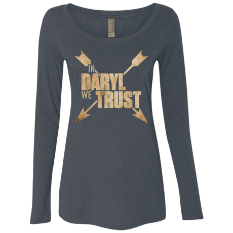 T-Shirts Vintage Navy / Small In Daryl We Trust Women's Triblend Long Sleeve Shirt