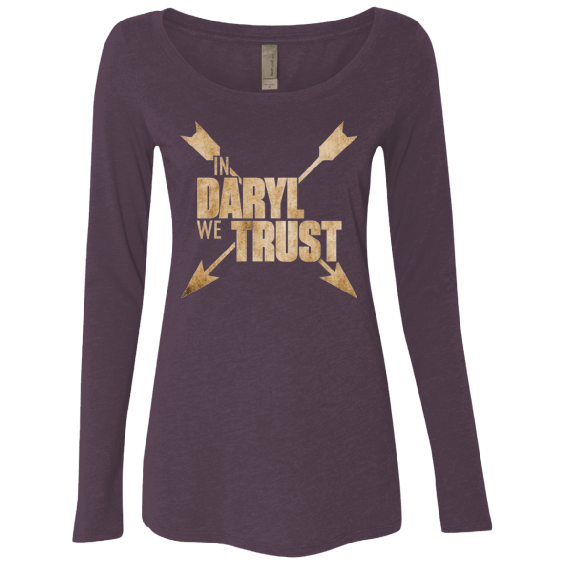 T-Shirts Vintage Purple / Small In Daryl We Trust Women's Triblend Long Sleeve Shirt