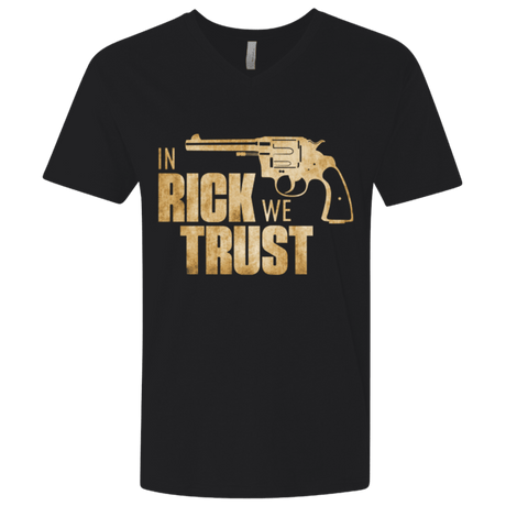 T-Shirts Black / X-Small In Rick We Trust Men's Premium V-Neck