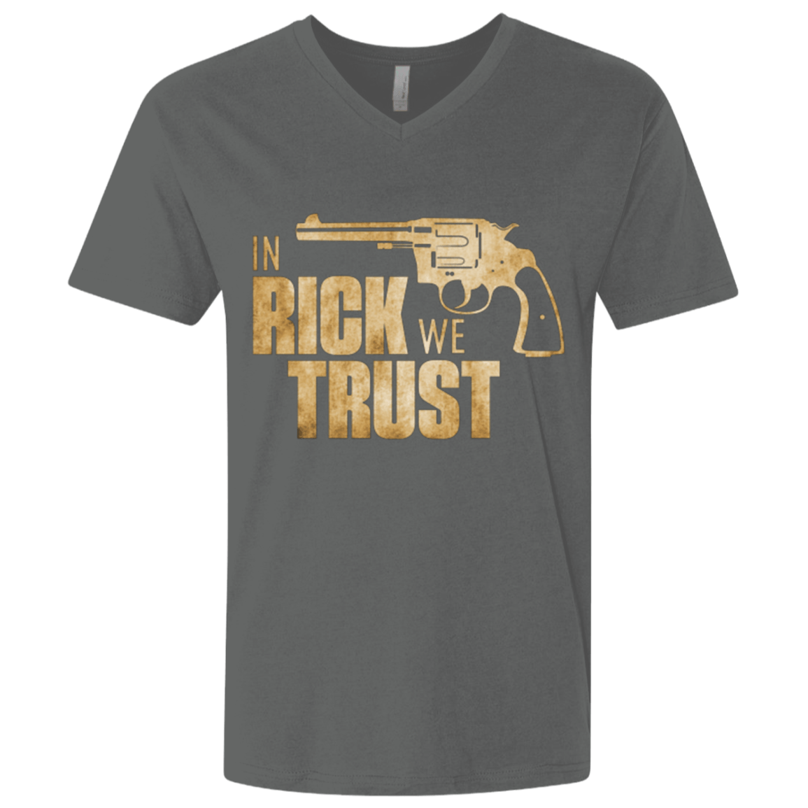 T-Shirts Heavy Metal / X-Small In Rick We Trust Men's Premium V-Neck