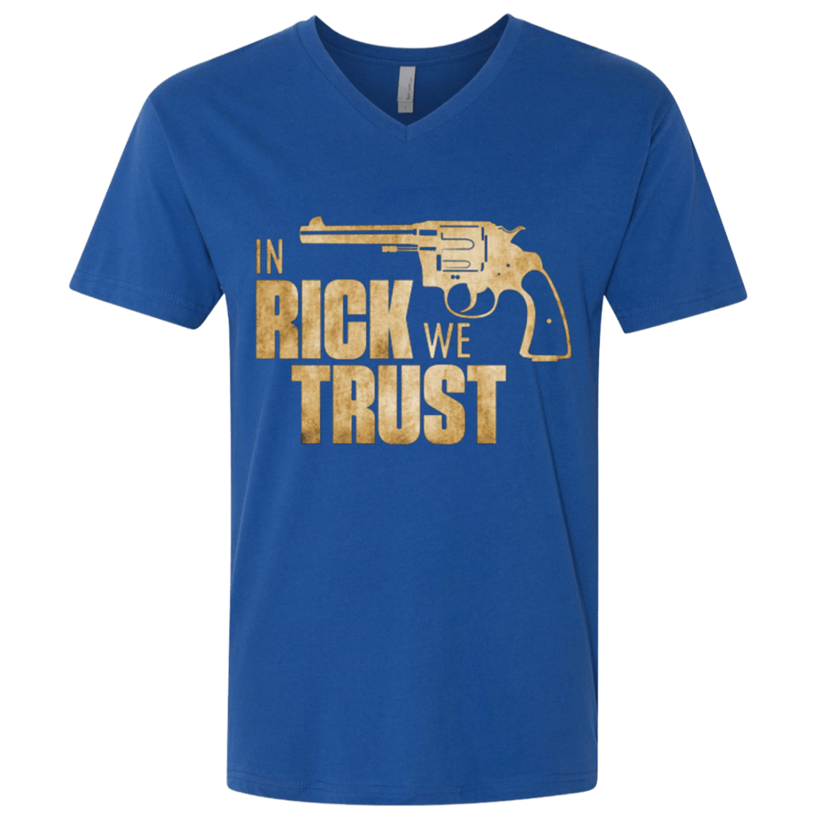 T-Shirts Royal / X-Small In Rick We Trust Men's Premium V-Neck