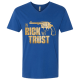 T-Shirts Royal / X-Small In Rick We Trust Men's Premium V-Neck