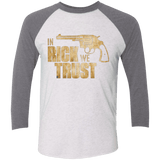 T-Shirts Heather White/Premium Heather / X-Small In Rick We Trust Triblend 3/4 Sleeve