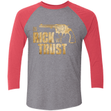 T-Shirts Premium Heather/ Vintage Red / X-Small In Rick We Trust Triblend 3/4 Sleeve