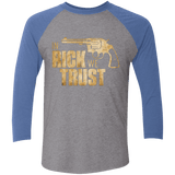 T-Shirts Premium Heather/ Vintage Royal / X-Small In Rick We Trust Triblend 3/4 Sleeve