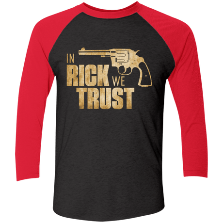 T-Shirts Vintage Black/Vintage Red / X-Small In Rick We Trust Triblend 3/4 Sleeve