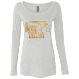 T-Shirts Heather White / Small In Rick We Trust Women's Triblend Long Sleeve Shirt