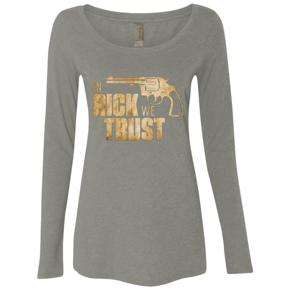 T-Shirts Venetian Grey / Small In Rick We Trust Women's Triblend Long Sleeve Shirt