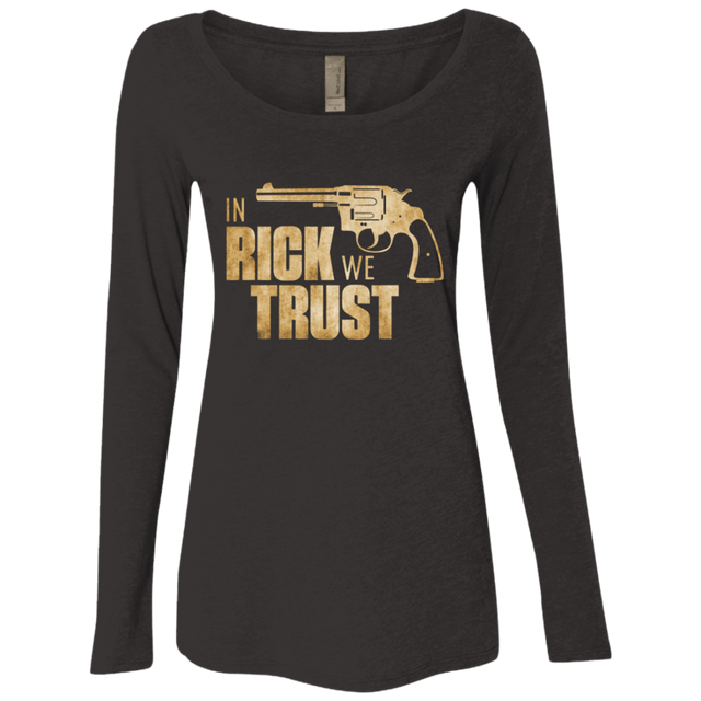 T-Shirts Vintage Black / Small In Rick We Trust Women's Triblend Long Sleeve Shirt