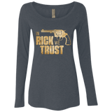 T-Shirts Vintage Navy / Small In Rick We Trust Women's Triblend Long Sleeve Shirt