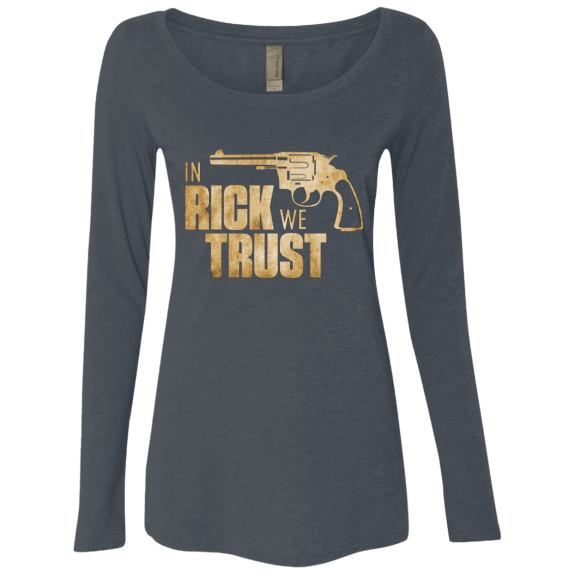 T-Shirts Vintage Navy / Small In Rick We Trust Women's Triblend Long Sleeve Shirt