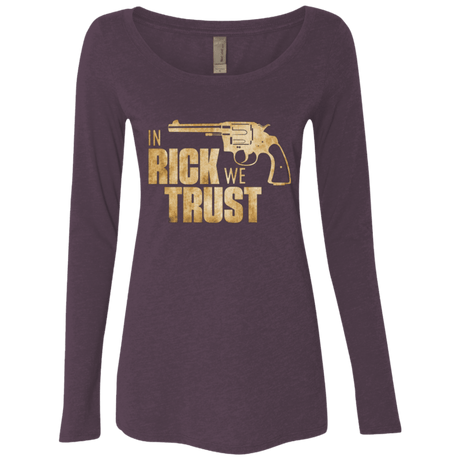 T-Shirts Vintage Purple / Small In Rick We Trust Women's Triblend Long Sleeve Shirt