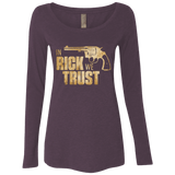 T-Shirts Vintage Purple / Small In Rick We Trust Women's Triblend Long Sleeve Shirt