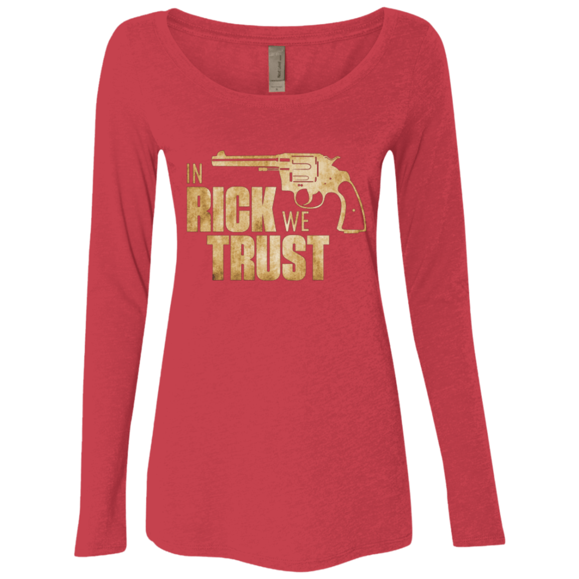 T-Shirts Vintage Red / Small In Rick We Trust Women's Triblend Long Sleeve Shirt