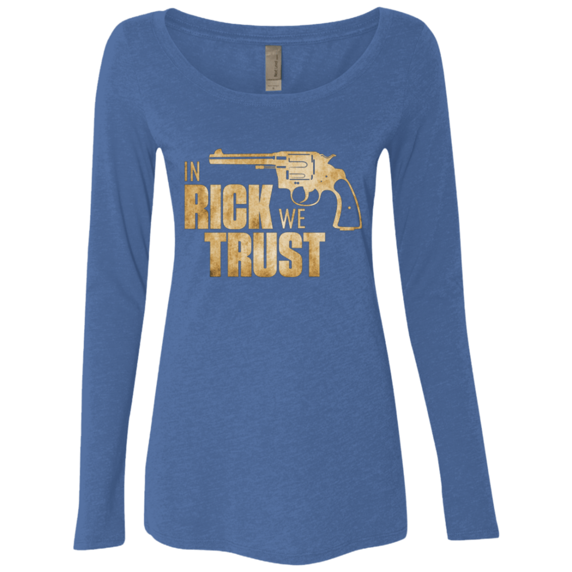 T-Shirts Vintage Royal / Small In Rick We Trust Women's Triblend Long Sleeve Shirt