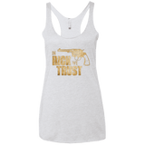 T-Shirts Heather White / X-Small In Rick We Trust Women's Triblend Racerback Tank