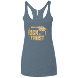 T-Shirts Indigo / X-Small In Rick We Trust Women's Triblend Racerback Tank