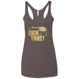 T-Shirts Macchiato / X-Small In Rick We Trust Women's Triblend Racerback Tank