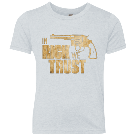 T-Shirts Heather White / YXS In Rick We Trust Youth Triblend T-Shirt
