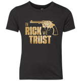 T-Shirts Vintage Black / YXS In Rick We Trust Youth Triblend T-Shirt