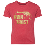 T-Shirts Vintage Red / YXS In Rick We Trust Youth Triblend T-Shirt