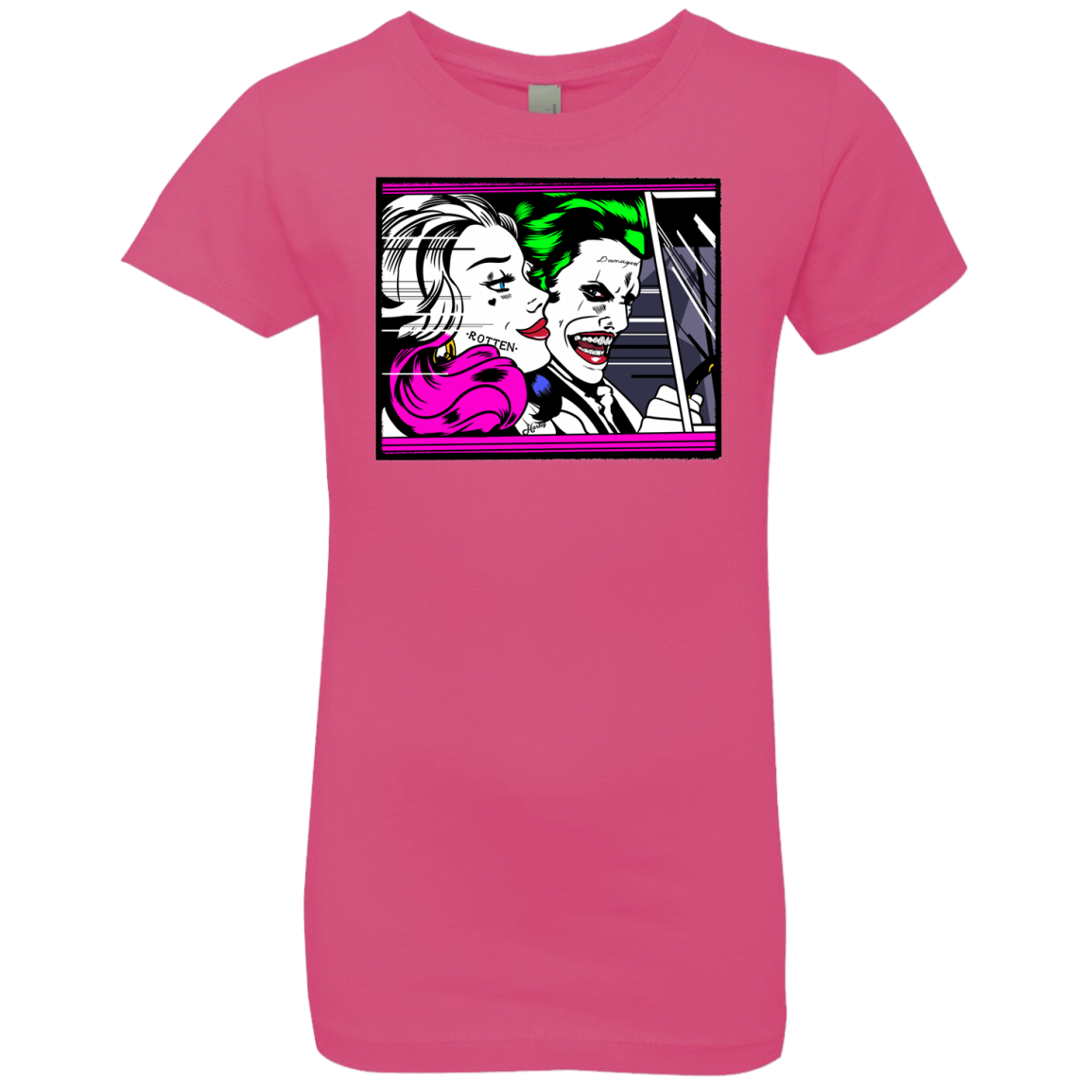 T-Shirts Hot Pink / YXS In The Jokecar Girls Premium T-Shirt