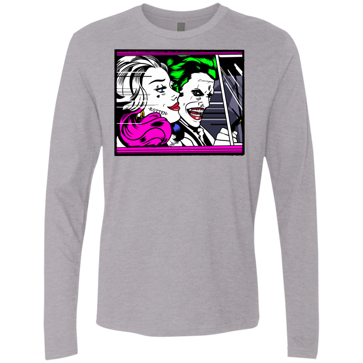 T-Shirts Heather Grey / Small In The Jokecar Men's Premium Long Sleeve