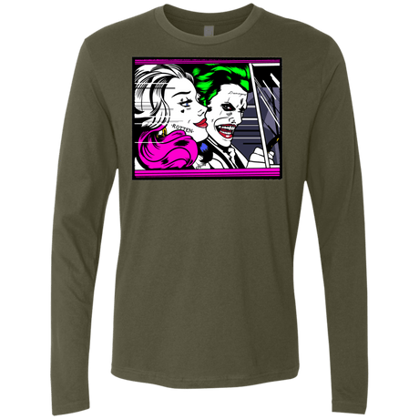 T-Shirts Military Green / Small In The Jokecar Men's Premium Long Sleeve