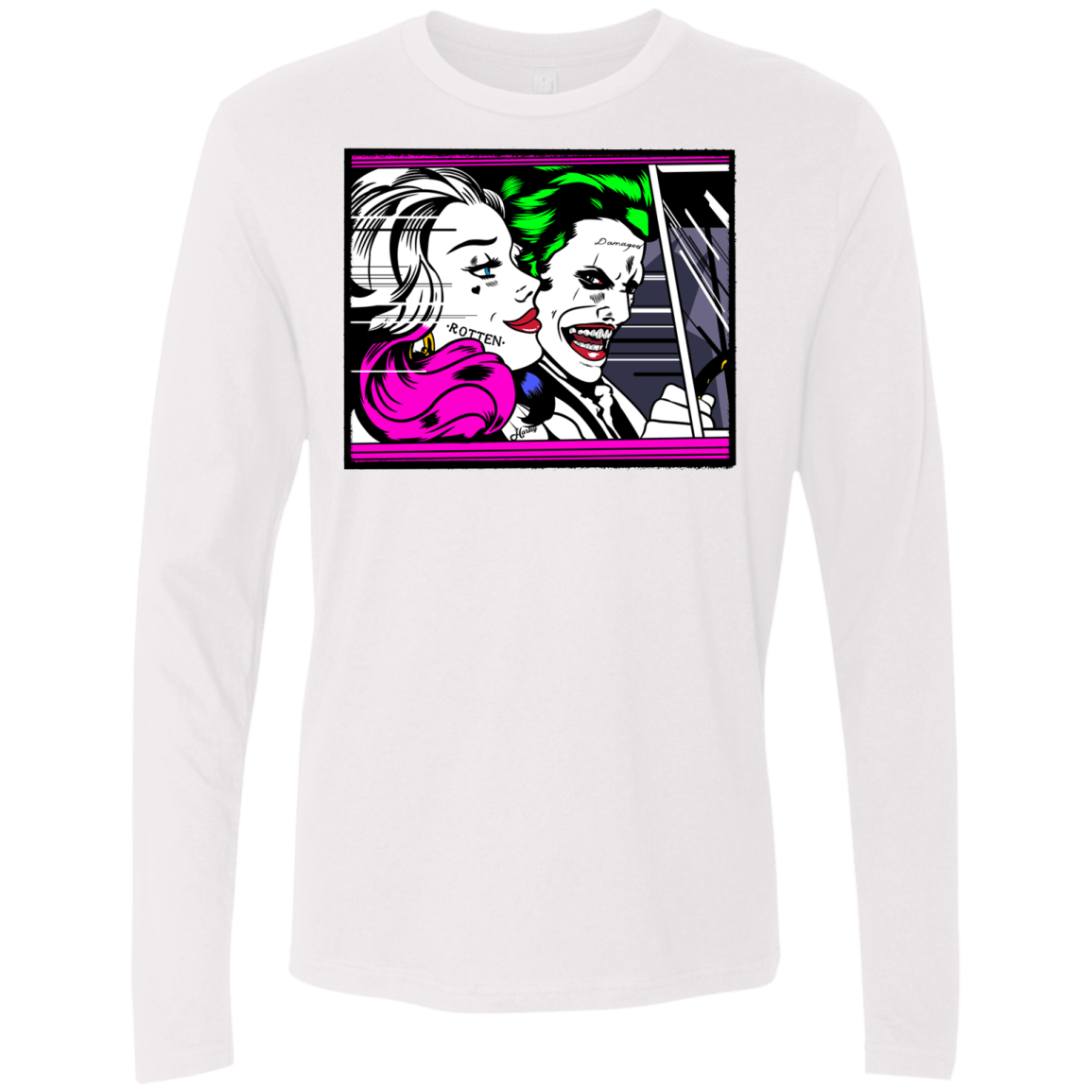 T-Shirts White / Small In The Jokecar Men's Premium Long Sleeve
