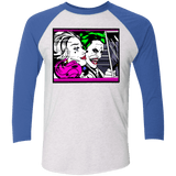 T-Shirts Heather White/Vintage Royal / X-Small In The Jokecar Triblend 3/4 Sleeve