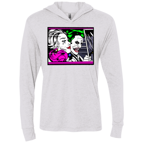 T-Shirts Heather White / X-Small In The Jokecar Triblend Long Sleeve Hoodie Tee