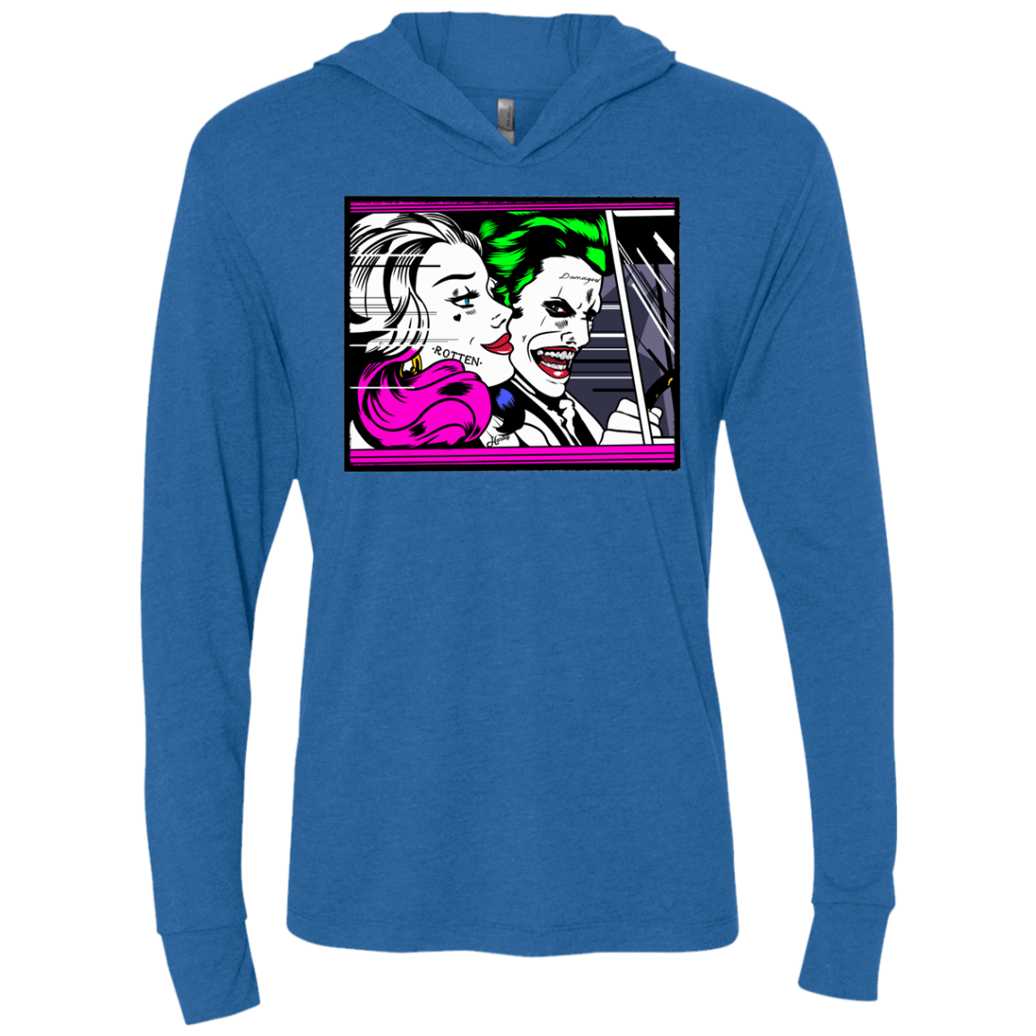 T-Shirts Vintage Royal / X-Small In The Jokecar Triblend Long Sleeve Hoodie Tee