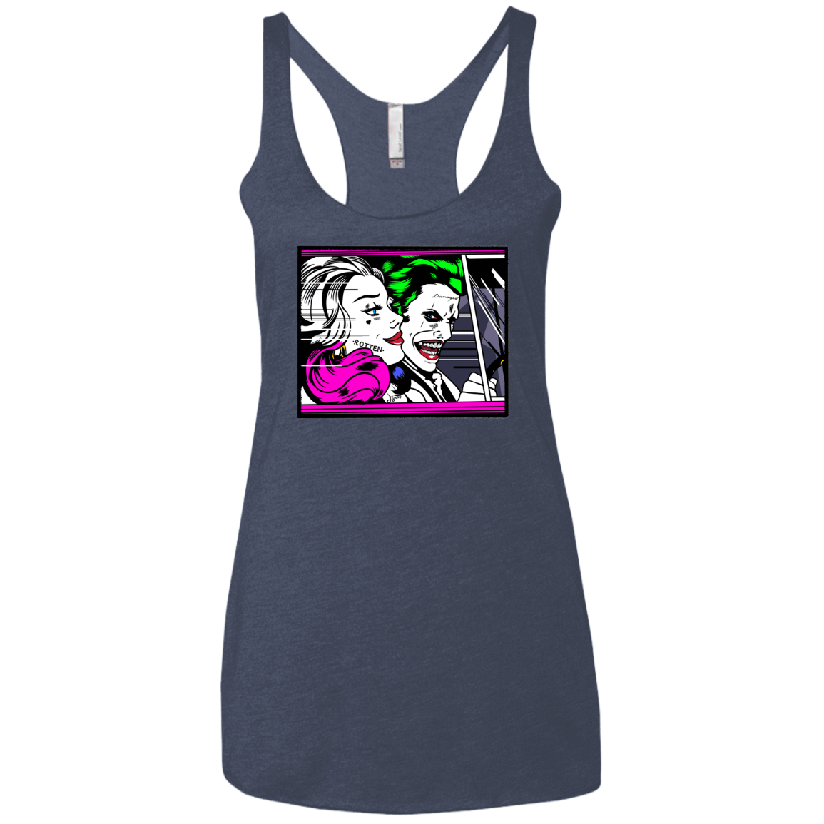 T-Shirts Vintage Navy / X-Small In The Jokecar Women's Triblend Racerback Tank