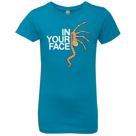 T-Shirts Turquoise / YXS IN YOUR FACE Girls Premium T-Shirt