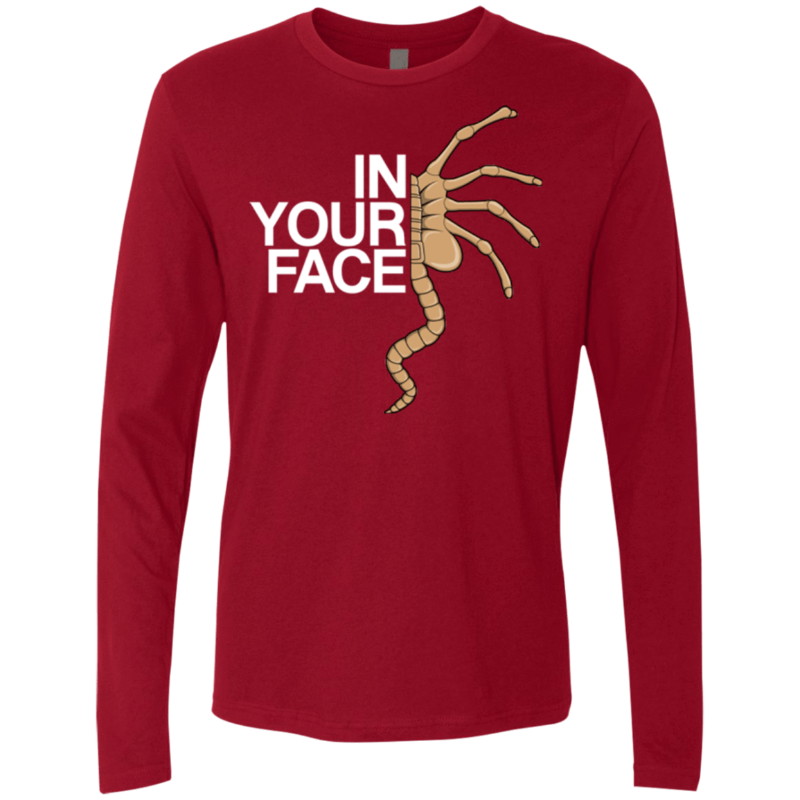 T-Shirts Cardinal / Small IN YOUR FACE Men's Premium Long Sleeve