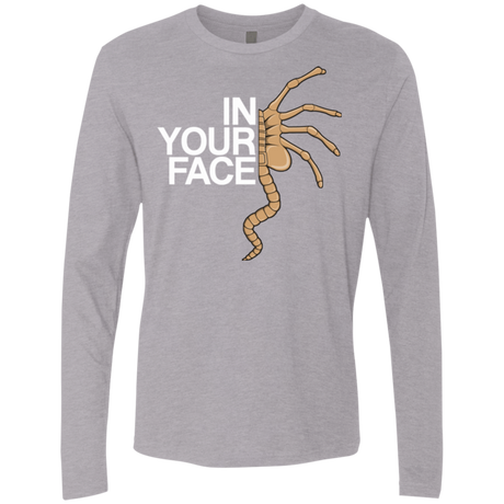 T-Shirts Heather Grey / Small IN YOUR FACE Men's Premium Long Sleeve