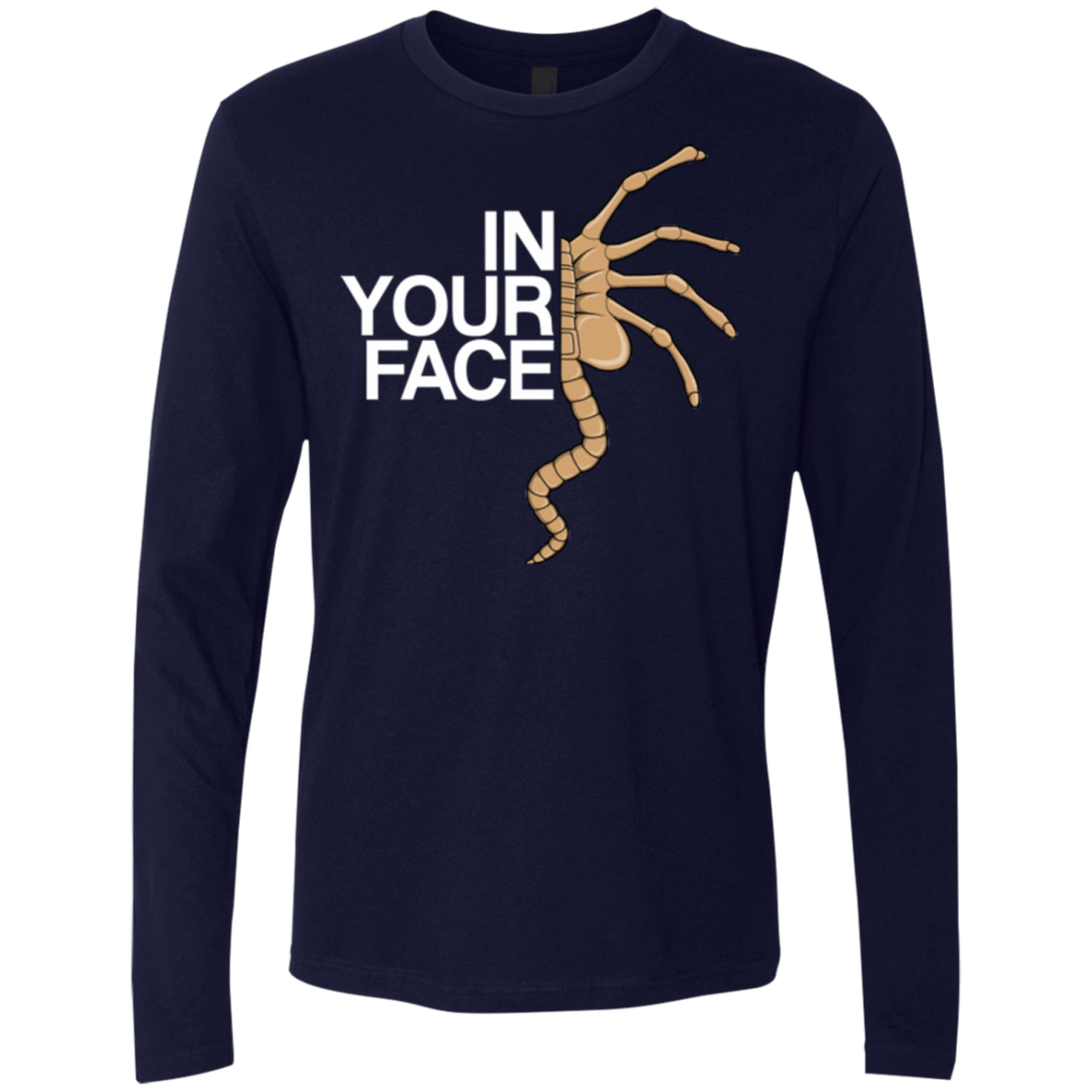 T-Shirts Midnight Navy / Small IN YOUR FACE Men's Premium Long Sleeve