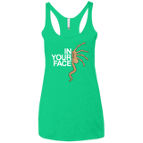 T-Shirts Envy / X-Small IN YOUR FACE Women's Triblend Racerback Tank