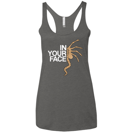 T-Shirts Premium Heather / X-Small IN YOUR FACE Women's Triblend Racerback Tank