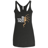 T-Shirts Vintage Black / X-Small IN YOUR FACE Women's Triblend Racerback Tank