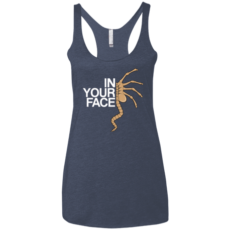 T-Shirts Vintage Navy / X-Small IN YOUR FACE Women's Triblend Racerback Tank