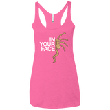IN YOUR FACE Women's Triblend Racerback Tank