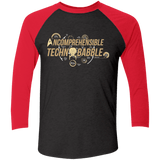 T-Shirts Vintage Black/Vintage Red / X-Small Incombrehensible Technobabble Men's Triblend 3/4 Sleeve