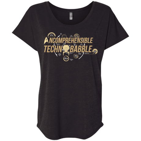 T-Shirts Vintage Black / X-Small Incombrehensible Technobabble Triblend Dolman Sleeve