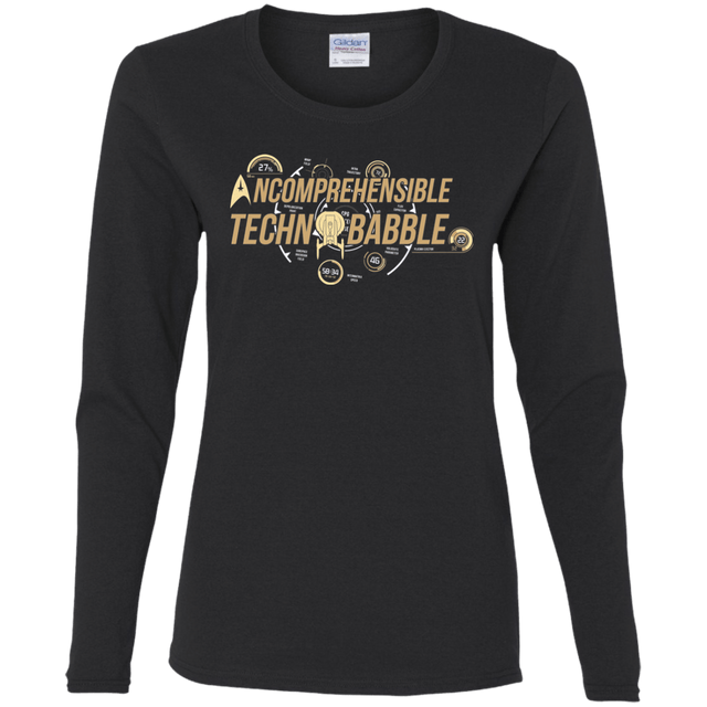 T-Shirts Black / S Incombrehensible Technobabble Women's Long Sleeve T-Shirt