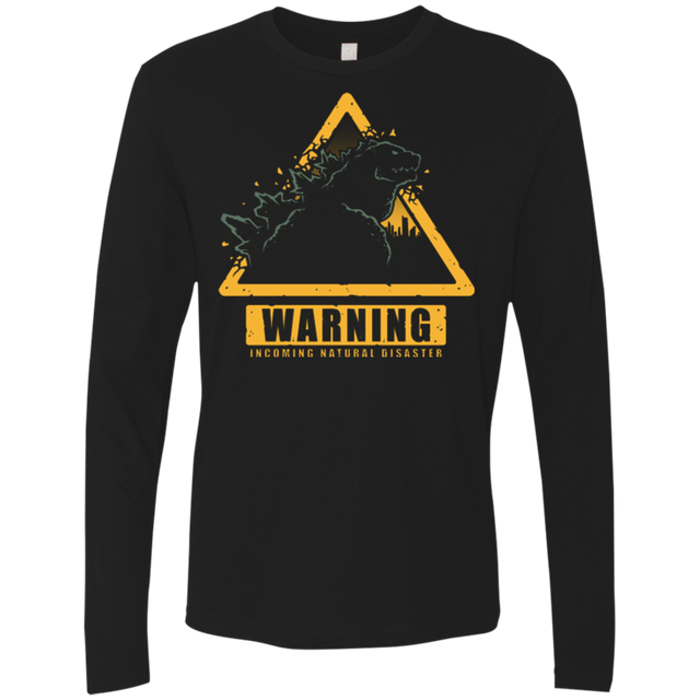 T-Shirts Black / Small Incoming Natural Disaster Men's Premium Long Sleeve