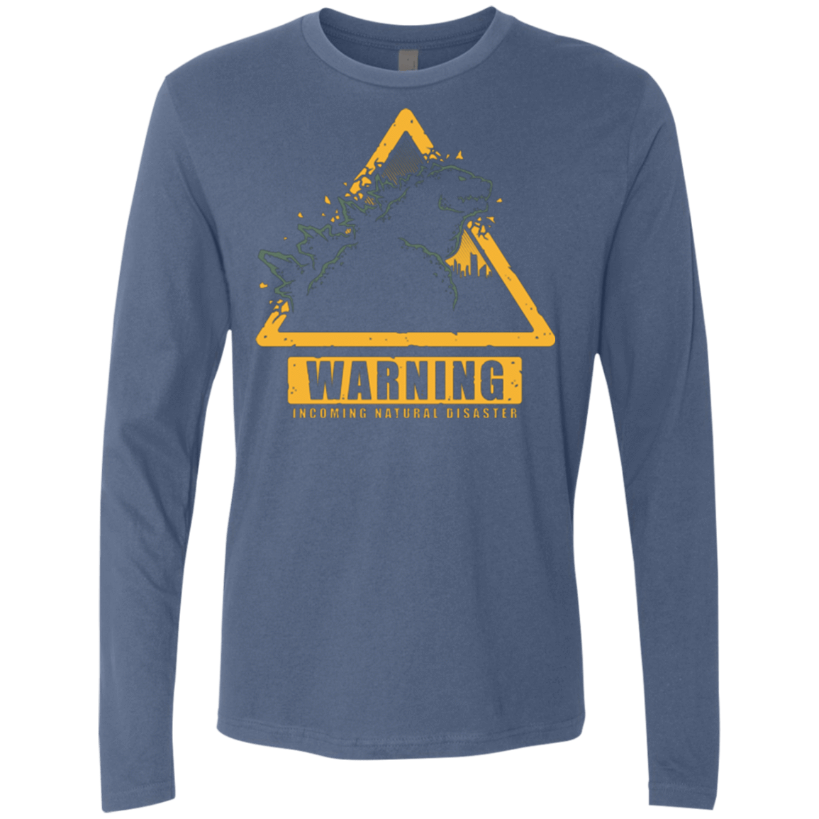 T-Shirts Indigo / Small Incoming Natural Disaster Men's Premium Long Sleeve