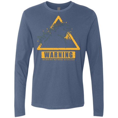 T-Shirts Indigo / Small Incoming Natural Disaster Men's Premium Long Sleeve