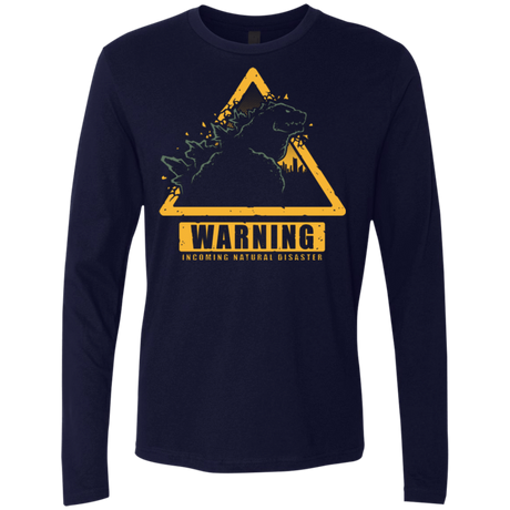 T-Shirts Midnight Navy / Small Incoming Natural Disaster Men's Premium Long Sleeve